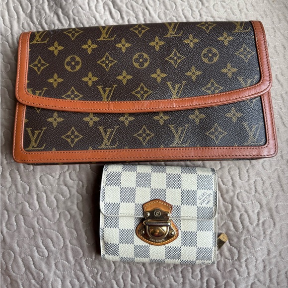 Authentic Louis Vuitton Vintage Pochette Clutch GM and Wallet Set - Picture 1 of 17
